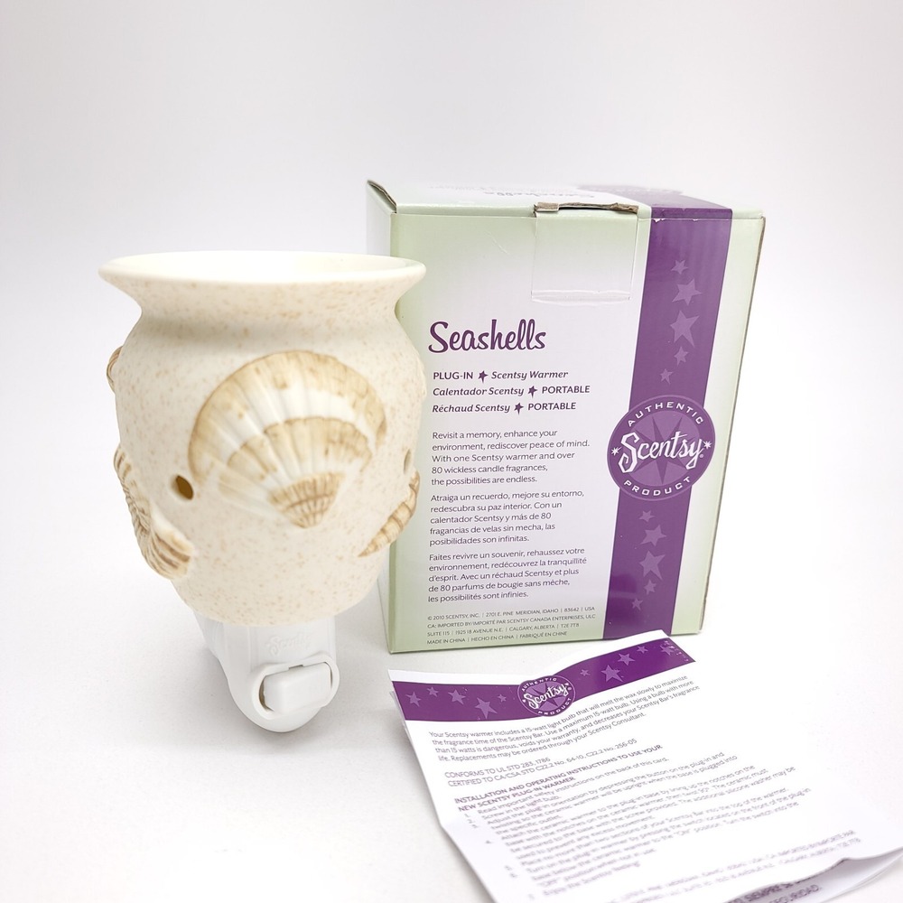 Scentsy‎ Seashells Wall Plug in Wax Warmer Authentic Portable TESTED - Picture 2 of 5